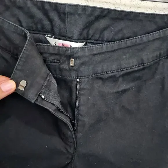 CAbi Black Chino Bermuda Length Shorts Size 4 - Picture 4 of 12